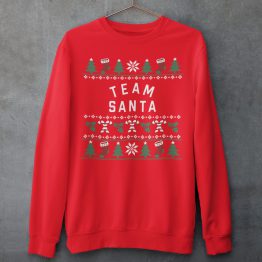 Foute Kersttrui Rood Candy Cane Team Santa