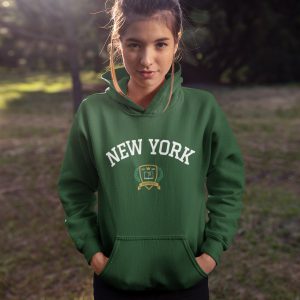 New York Hoodie University Groen