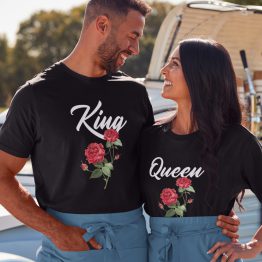 King Queen T-shirts Rose Zwart