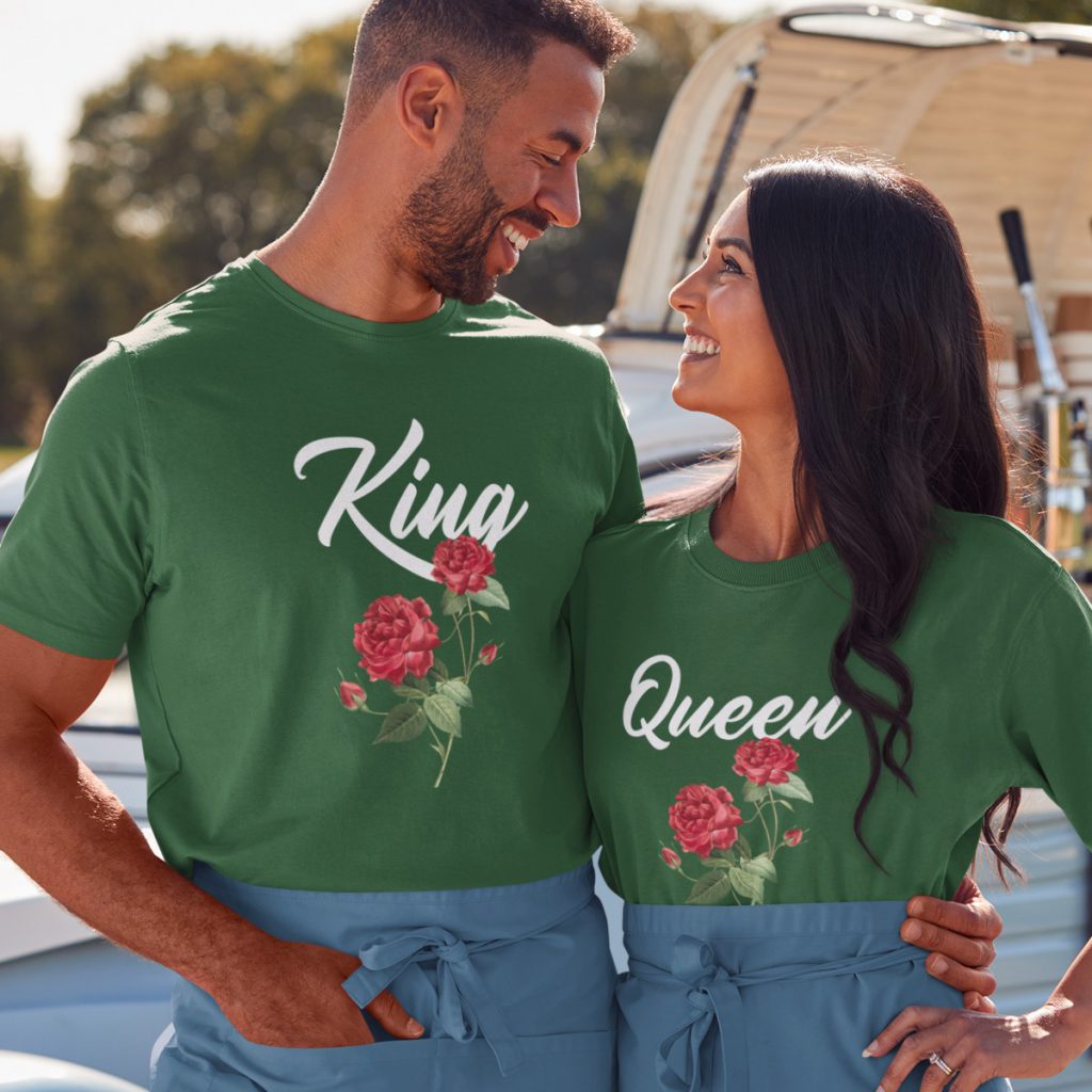 King Queen T-shirts Rose Groen