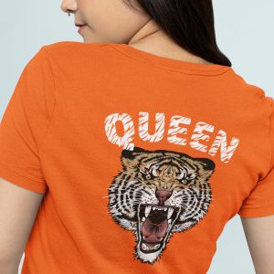 Queen T-shirt Tiger Back Oranje