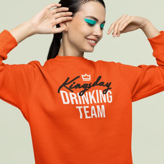 Oranje Koningsdag Trui Kingsday Drinking Team Dames