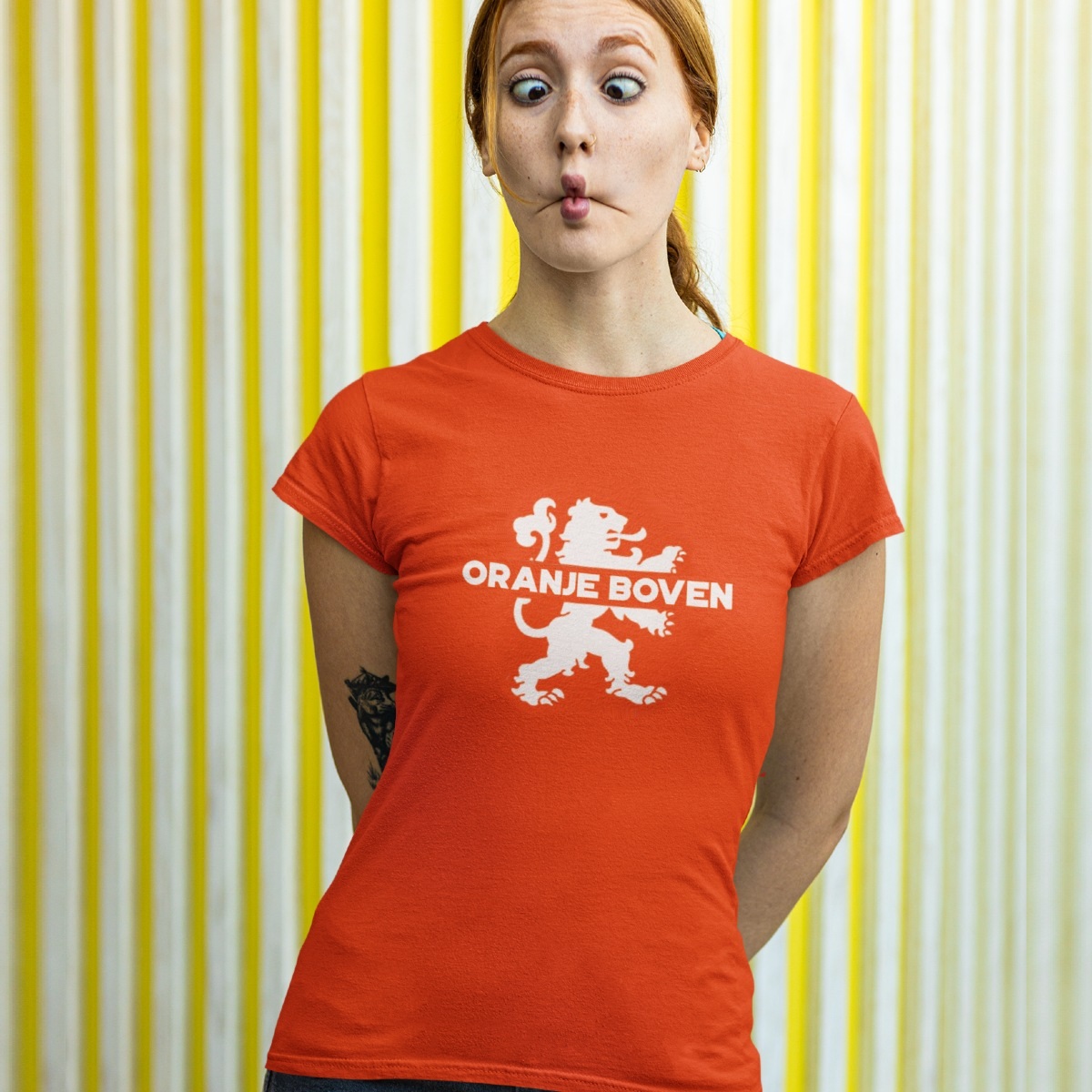 Oranje T-shirt Koningsdag EK - Oranje Boven | Dames Heren