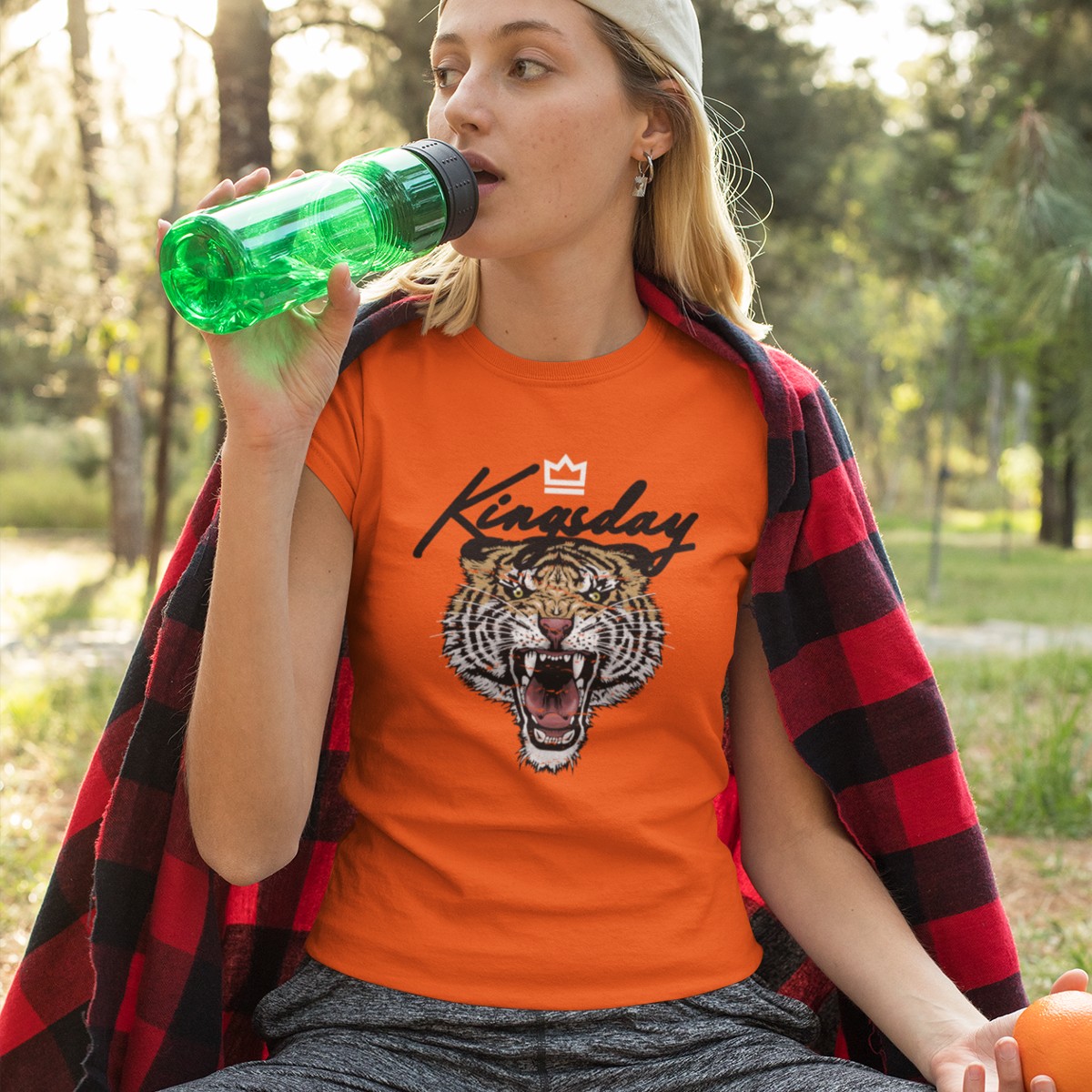 twee Plunderen Nageslacht Oranje Koningsdag T-shirt - Kingsday Tiger Crown | Snelle verzending