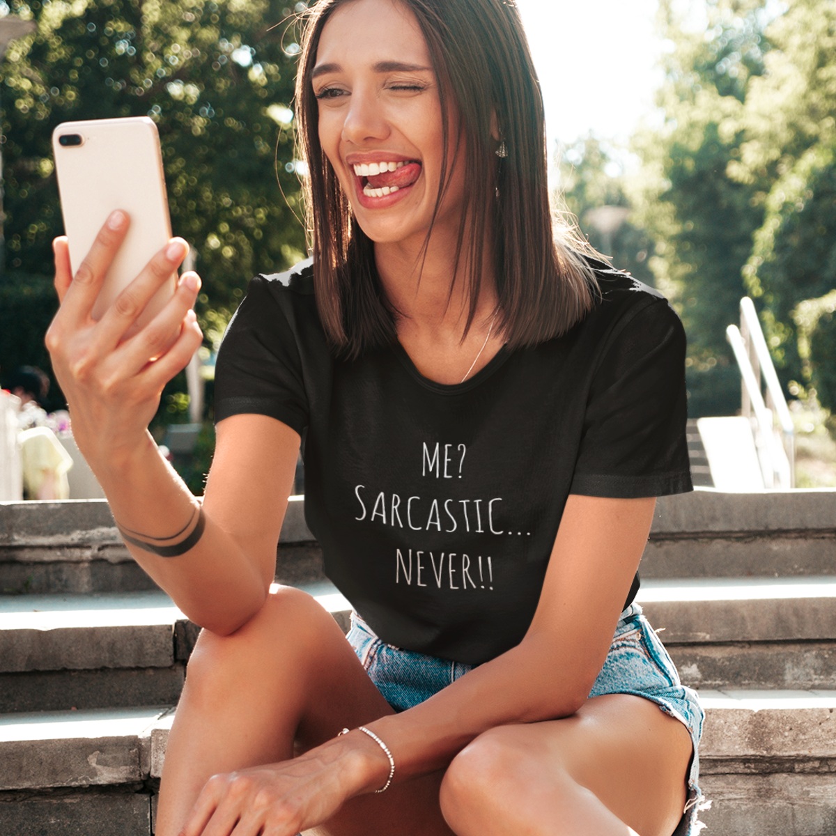 Festival T-Shirt Me Sarcastic Never