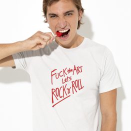 Festival T-Shirt Fuck The Art Let's Rock N Roll Red