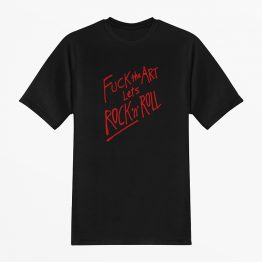 Festival T-Shirt Fuck The Art Let's Rock N Roll Red Zwart Productfoto