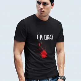 Grappig T-Shirt I'm Okay Zwart