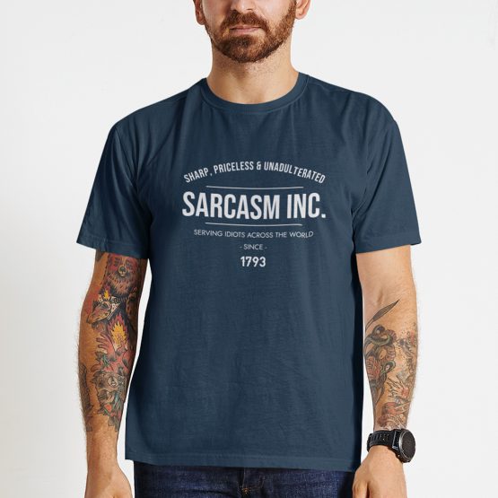 Grappig T-Shirt Sarcasm Inc Blauw