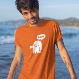 Halloween T-shirt Boo Oranje