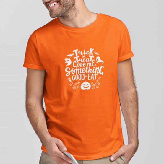 Halloween T-shirt Trick Or Treat Oranje 2
