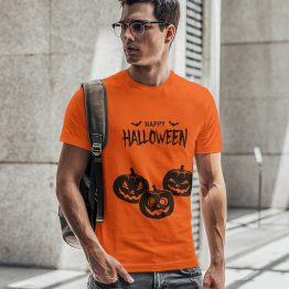Happy Halloween T-shirt Pumpkins Oranje
