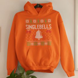 Foute Kerst Hoodie Oranje Singlebells Product