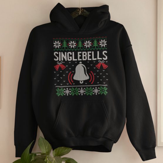 Foute Kerst Hoodie Zwart Singlebells Product