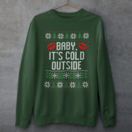 Foute Kersttrui Groen Baby It's Cold Outside Product