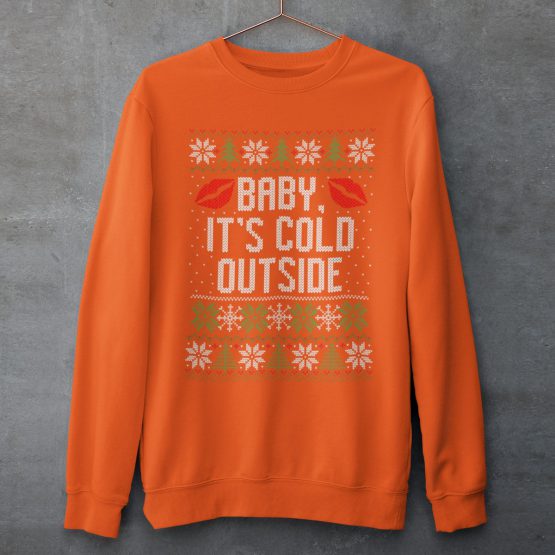 Foute Kersttrui Oranje Baby It's Cold Outside Product