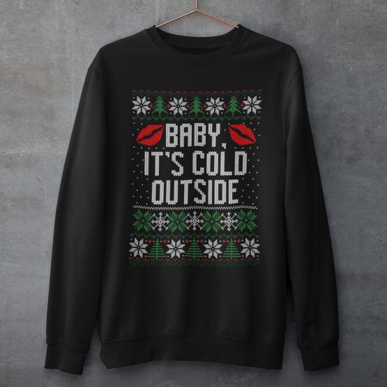 Foute Kersttrui Zwart Baby It's Cold Outside Product