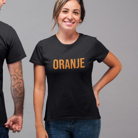 Koningsdag T-shirt Met Tekst Oranje in Oranje