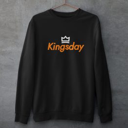 Zwarte Koningsdag Trui Kingsday Crown 2KL