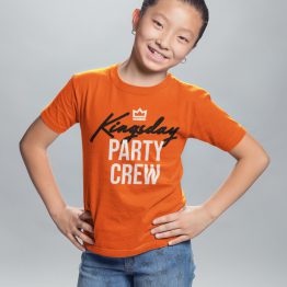 Oranje Koningsdag T-shirt Kind Kingsday Party Crew