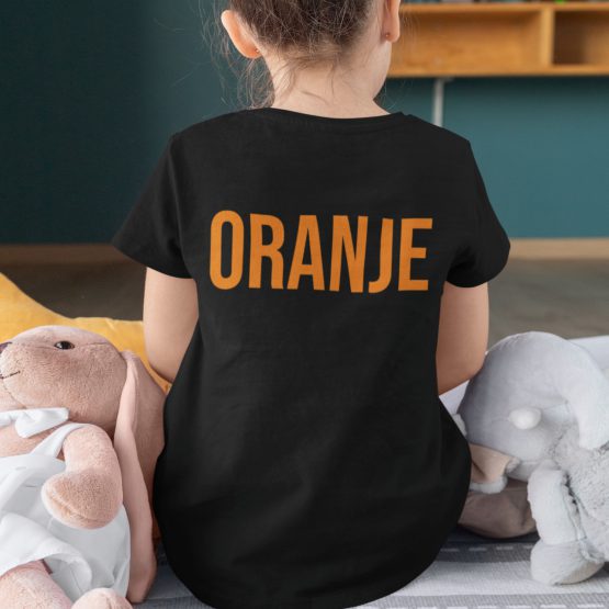 Zwart Koningsdag T-shirt Kind Met Tekst Oranje Back In Oranje