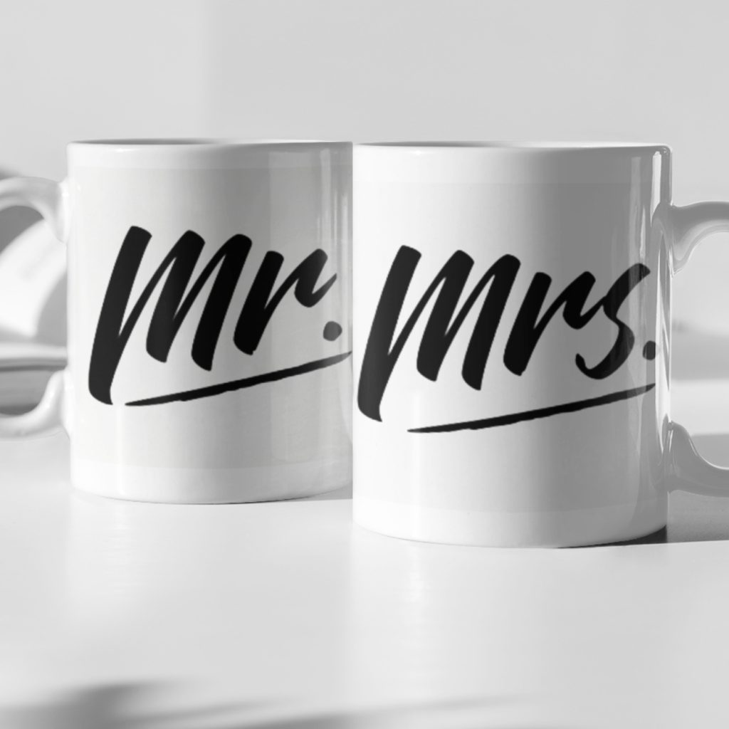 Koffiemokken Set Mr & Mrs Classic
