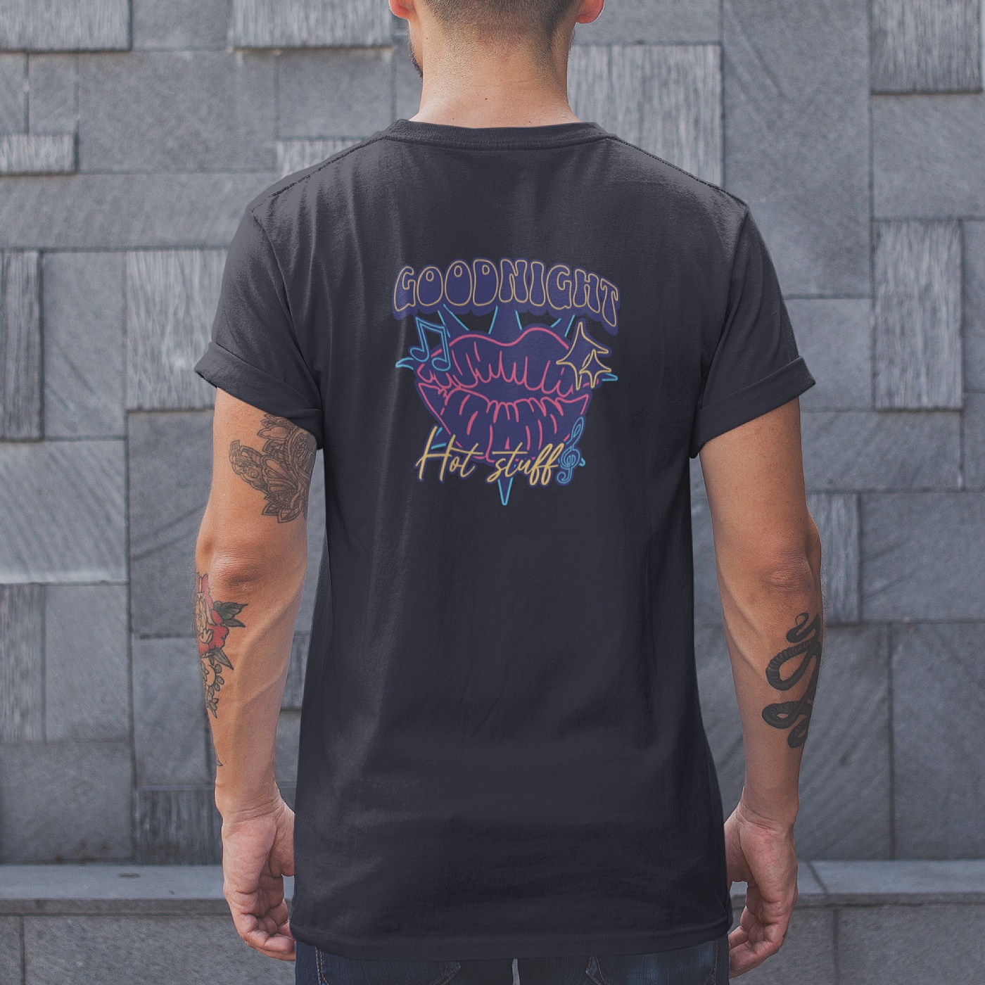 Festival T-shirt - Goodnight Hot Stuff | Nu besteld, morgen in huis