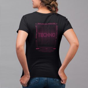 Techno T-shirt True Love Dames Back