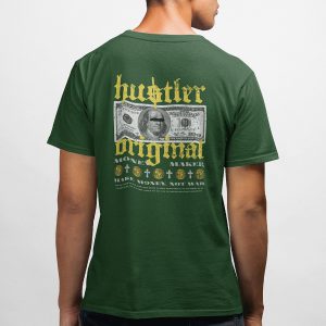 Hustler Original Skate T-shirt Money Maker Groen Back
