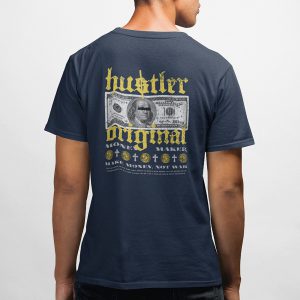 Hustler Original Skate T-shirt Money Maker Navy Back
