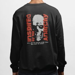 Skate Trui Sweater Inspired By The Anarchy Zwart Back