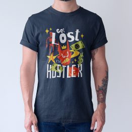 Vayneberg Skate T-shirt Get Lost I'm A Hustler Navy