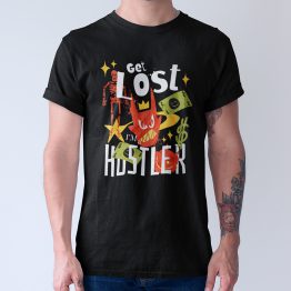 Vayneberg Skate T-shirt Get Lost I'm A Hustler Zwart