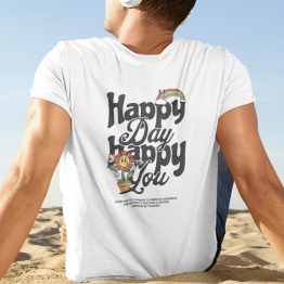 Retro T-shirt Happy Day Happy You Wit