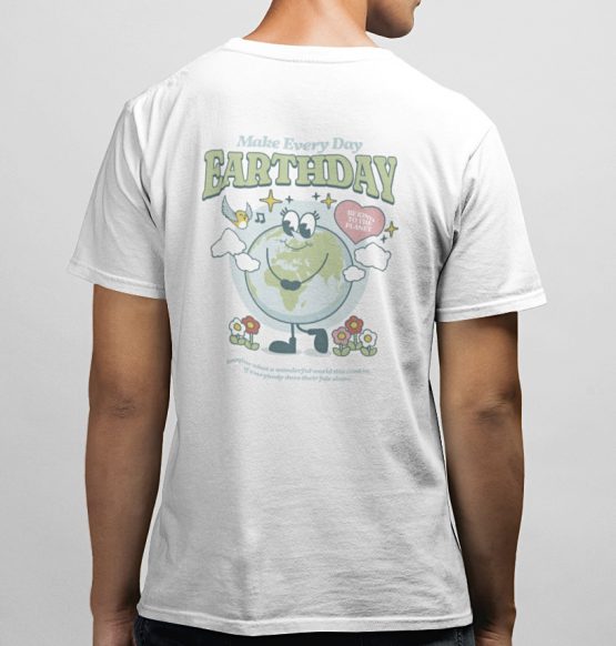 Retro T-shirt Make Every Day Earthday Wit