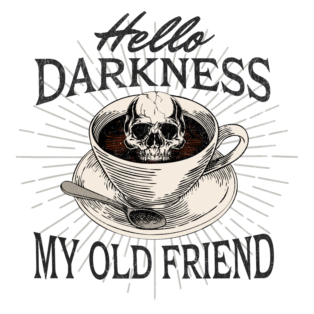 Koffie Mok Design Hello Darkness Coffee