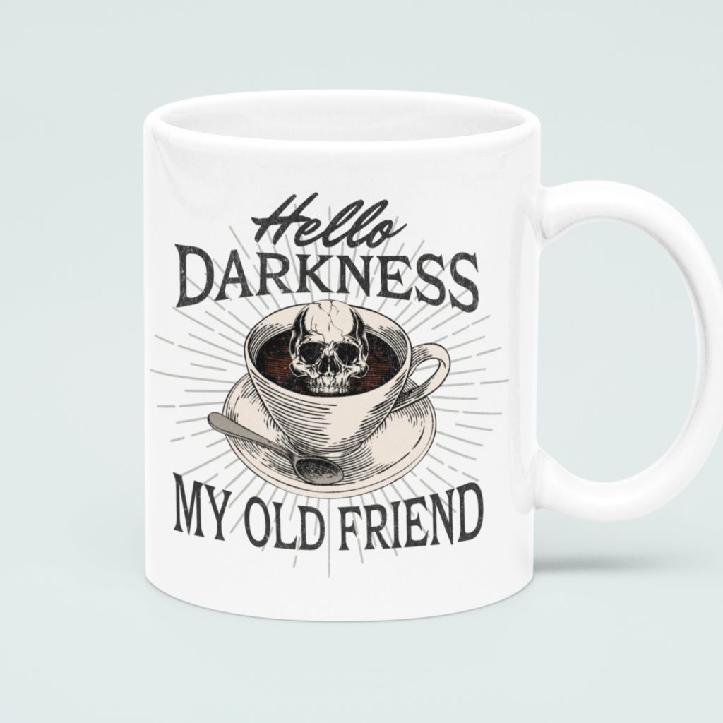 Koffie Mok Hello Darkness My Old Friend