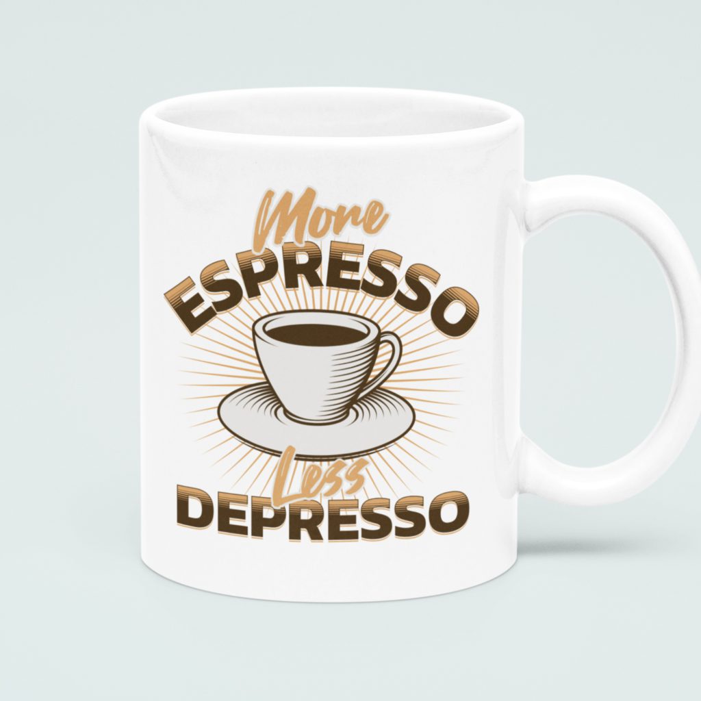 Koffie Mok More Espresso Less Depresso