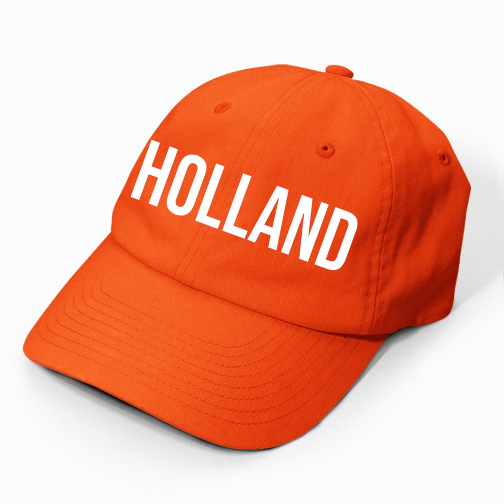 EK WK & Koningsdag Oranje Pet Met Tekst Holland