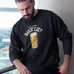 Zwarte EK WK Koningsdag Trui Wil Je Een Biertje