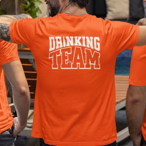 Oranje WK EK T-shirt Drinking Team Outline Back
