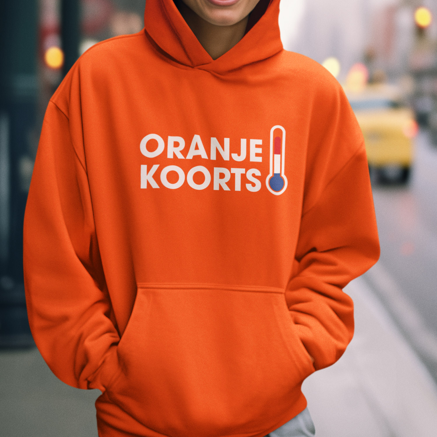 Oranje EK WK Koningsdag Hoodie Vrouw Oranje Koorts