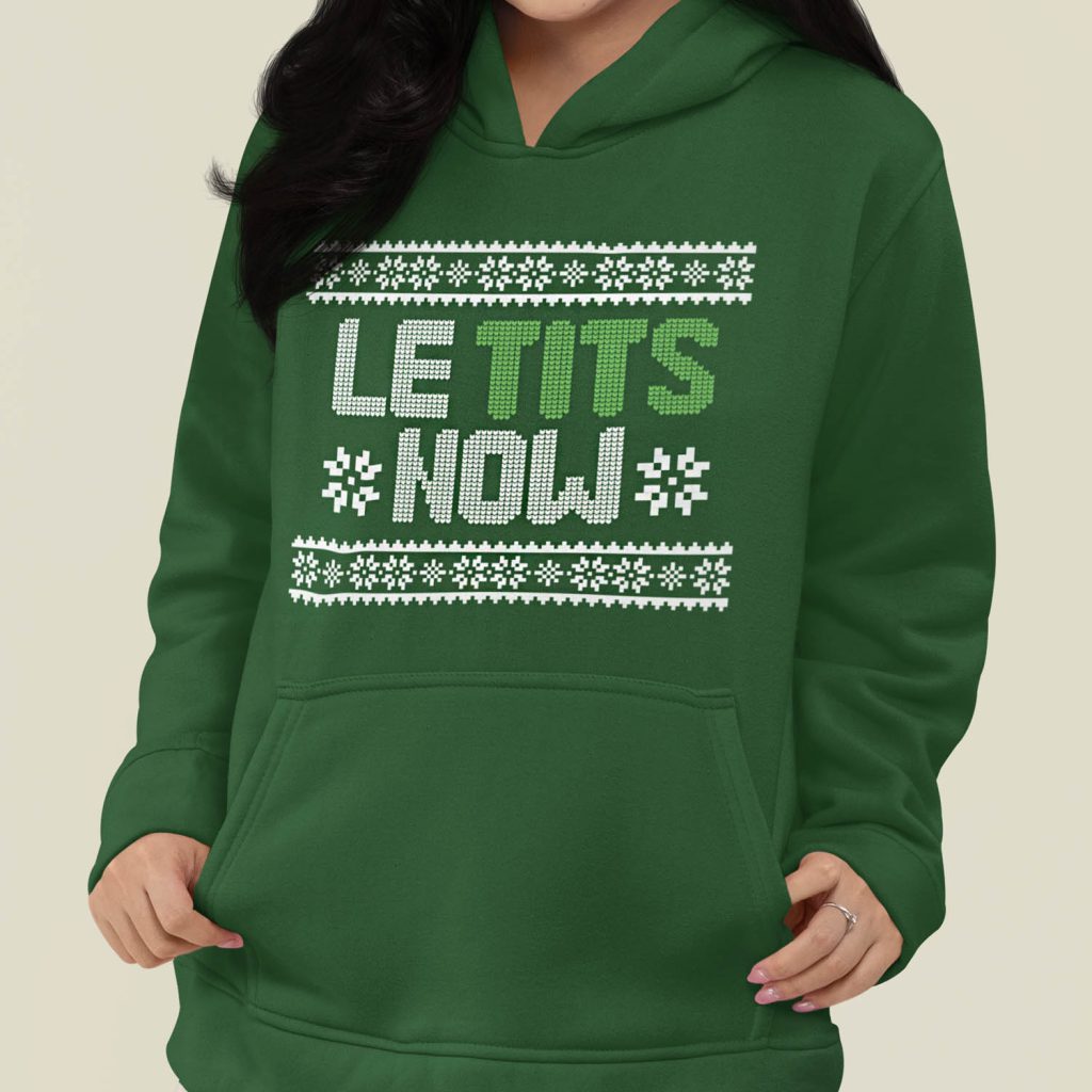 Foute Kerst Hoodie Groen Le Tits Now