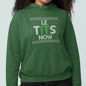 Foute Kerst Hoodie Groen Le tits now