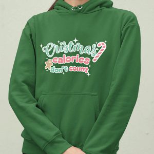 Foute Kerst Hoodie Groen Vrouw Christmas Calories Dont Count