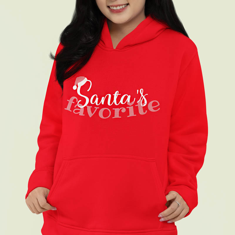 Foute Kerst Hoodie Rood Dames Santas Favorite