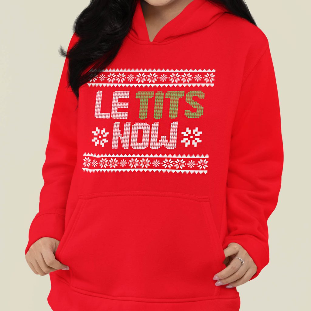 Foute Kerst Hoodie Rood Le Tits Now