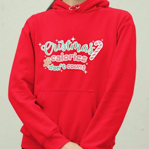 Foute Kerst Hoodie Rood Vrouw Christmas Calories Dont Count
