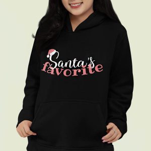 Foute Kerst Hoodie Zwart Dames Santas Favorite
