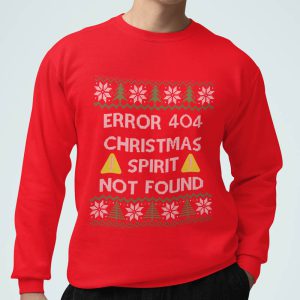 Foute Kerst Trui Rood Heren Error 404 christmas spirit not found
